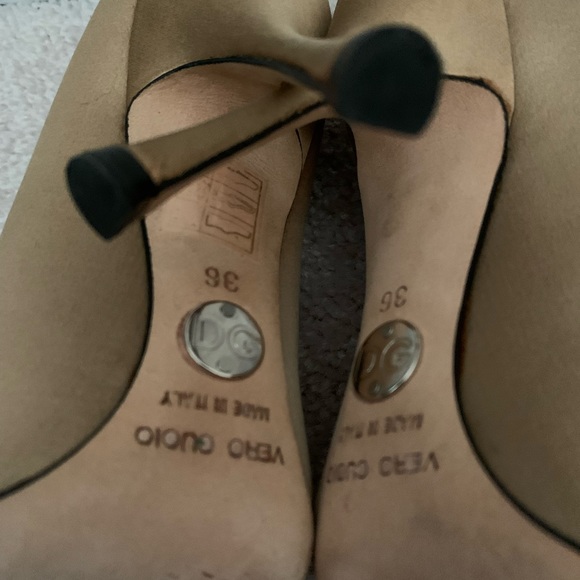 Dolce & Gabbana Satin Peep Toe Pumps - Picture 7 of 8